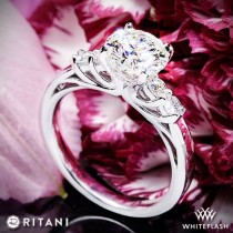 wedding photo - 14k White Gold Ritani 1RZ2716 Diamond Engagement Ring