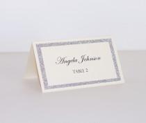 wedding photo - Glitter Place cards - Wedding Place cards - Glitter Escort cards - Wedding table decor - Silver glitter and Ivory