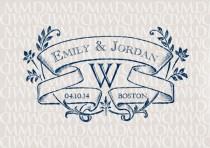 wedding photo - Ivy League Custom Wedding Monogram - Wedding Logo - Wedding Crest 