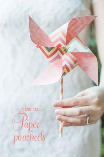 wedding photo - DIY Paper Pinwheels