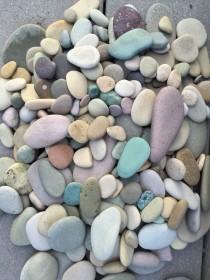 wedding photo - Colorful River rocks from ALASKA - pastel stones - garden decor - colorful river rocks - natural beach stones