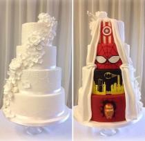 wedding photo - Hidden Superhero Wedding Cakes : Superhero Wedding Cakes