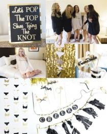 wedding photo - Last Fling Before The Ring: Black & Gold Bachelorette Party Bachelorette Party Ideas