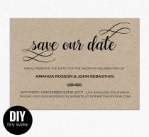wedding photo -  Printable Save the date 