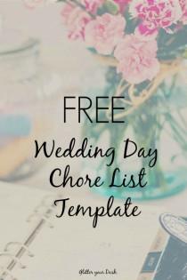 wedding photo - Download This Chore List Template For A Stress-Free Wedding Day