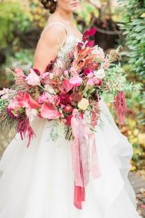 wedding photo - Berry Bridal Bouquet
