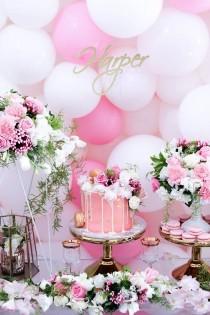 wedding photo - Pink   White & Gold Garden Party 