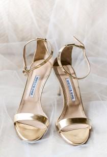 wedding photo - Gold Manolo Blahnik Sandals.