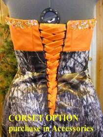 wedding photo - CORSET TIES in CAMO colors to add to your Traditional wedding dress