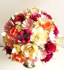 wedding photo - Traditional Paper Flower Bouquet