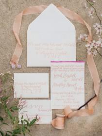 wedding photo - custom calligraphy invitation suite
