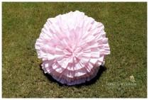wedding photo - Wedding Parasol Bridal Umbrella for Kids with Multi Layers of Gorgeous Fabric in Pink 1pc