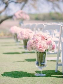 wedding photo - Pink Flower Centerpiece
