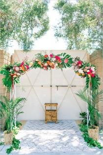 wedding photo - Tropical Glamour Wedding Arch