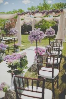 wedding photo - Romantic Lilac Outdoor Spring Wedding With Purple Flowers – Shared In The Style Me Pretty Vault