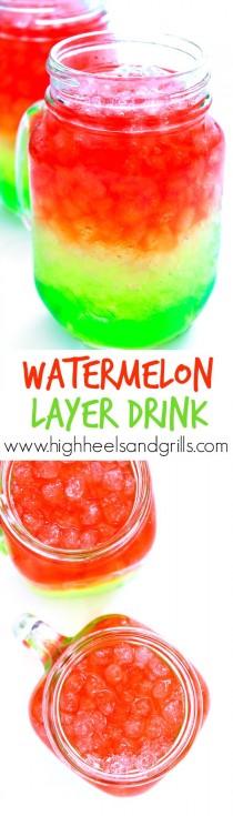 wedding photo - Watermelon Layer Drink