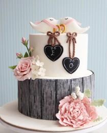 Rustic Engagement Cake / Cupcake / Cookies wedding photo - Rustic Engagement Cake / Cupcake / Cookies