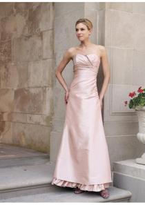 wedding photo -  Sweetheart Satin Shawl Sleeveless Pink Floor Length