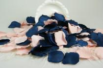 wedding photo - Blush Pink and Blue Rose Petals 