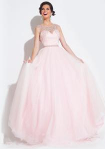 wedding photo -  Straps Crystals Pink Lilac Blue Tulle Sleeveless Ruched Floor Length