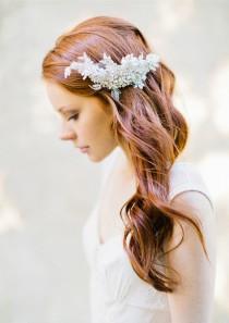 wedding photo - Bridal Hair Comb, Crystal Headpiece, Lace Hair Comb, Wedding Hair Comb, Wedding Hair Accessory - Style 330