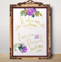 wedding photo -  Welcome sign