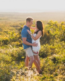 wedding photo - Sunny Late Afternoon Engagement - Polka Dot Bride