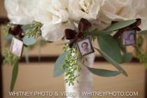 wedding photo - Square Double Sided Photo Frame Bouquet Charm