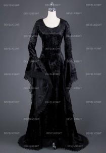 wedding photo -  Black Gothic Vampire Medieval Dress