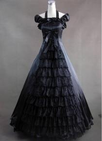 wedding photo -  Classic Black Gothic Victorian Dress
