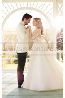 wedding photo -  Martina Liana Wedding Dress With Illusion Lace Sleeves And Organza Skirt Style 840
