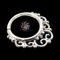wedding photo - Silver Septum Ring - Septum Jewelry - Septum Piercing - 18G Septum Ring - Indian Septum Ring - Tribal Septum Ring - Nose Piercing (S59)