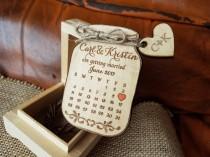 wedding photo - Calendar Save-the-Date magnet Mason Jar Save The Date Calendar wedding magnets custom save the date rustic save the date wood save the date