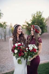 wedding photo - Bethanie & Alan: A Romantic Red Wedding In Arizona