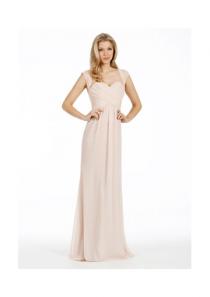 wedding photo -  Zipper Up Cap Sleeves Straps Chiffon Ruched Floor Length