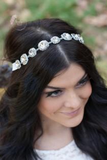 wedding photo -  Bride Headpiece, Wedding Headband, Jeweled Headpiece, Jeweled Headband, Bride Headband, Bridal Headband, Rhinestone Headpiece