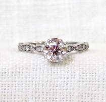 wedding photo - Vintage Tacori 18k Gold Diamond Engagement Ring .94 Carat