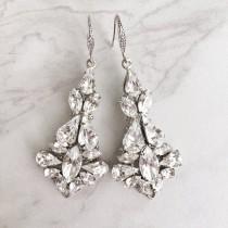 wedding photo - Bridal jewelry - crystal wedding earrings - statement bridal earrings - wedding earrings - Swarovski crystal - chandeliers - Stella earrings