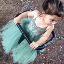 wedding photo - Olive Field Flower Girl Dress French Lace and Silk Tulle Dress for baby girl Olive Green Princess Dress Olive Green Tutu Dress
