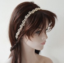 wedding photo -  Bridal Headband, Wedding Pearl Hair Accessories, Wedding Pearl Headband, Headband Mariage, Wedding hair Accessory