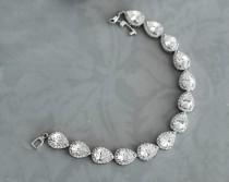 wedding photo - 1920s Bridal Bracelet, Vintage Style Gatsby Bracelet, Art Deco Bracelet, Pear Shape Crystal Wedding Bracelet, Bridesmaid Bracelet - 'JOELLE'