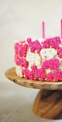 wedding photo - Animal Cookie Birthday Cake • A Subtle Revelry