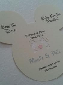 wedding photo - Disney Inspired Save The Date Card Invitations X 30