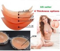 wedding photo - Thicker Silicone bra Adhesive stick Invisible PUSH UP Enhancer inserts Strapless