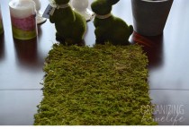 wedding photo - Spring Centerpiece With DIY Moss Table Runner