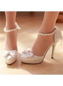 wedding photo - New Comfortable Round Bridal Shoes