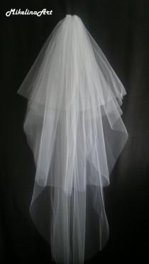 wedding photo - White Wedding Veil, Three Layers