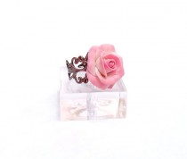 wedding photo -  Pink Rose Ring, Adjustable Ring, Shabby Chic Cocktail Ring, Handmade Gifts Bridal Jewelry Bridesmaids Accessories