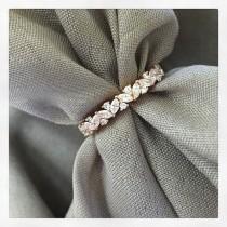 wedding photo - Marquise And Round Diamond Laurel Eternity Ring