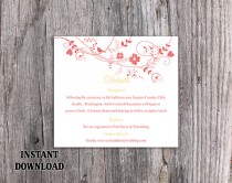 wedding photo -  DIY Wedding Details Card Template Editable Text Word File Download Printable Details Card Red Details Card Elegant Enclosure Cards